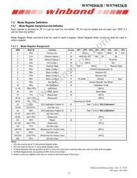 W979H6KBQX2I Datasheet Page 19