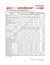 W9812G6IH-6 Datasheet Page 15