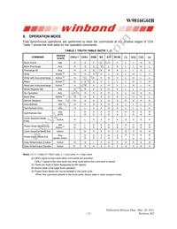 W9816G6IB-6 Datasheet Page 12