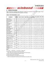 W9825G6EH-6 Datasheet Page 12