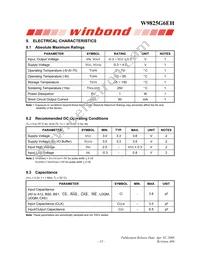 W9825G6EH-6 Datasheet Page 13