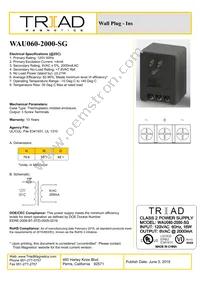 WAU060-2000-SG Datasheet Cover