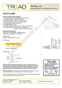 WAU12-500 Datasheet Cover