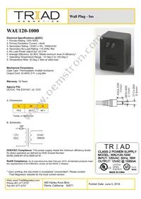 WAU120-1000 Datasheet Cover