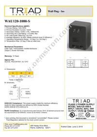 WAU120-1000-S Datasheet Cover