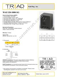 WAU120-1000-SG Datasheet Cover
