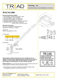 WAU16-2400 Datasheet Cover