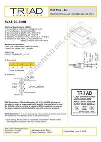 WAU20-2000 Datasheet Cover