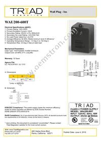 WAU200-600T Datasheet Cover
