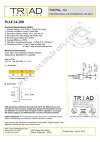 WAU24-200 Datasheet Cover