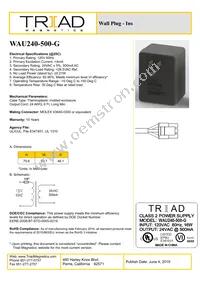 WAU240-500-G Datasheet Cover