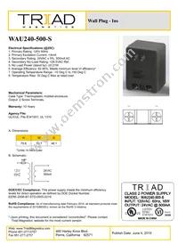 WAU240-500-S Datasheet Cover