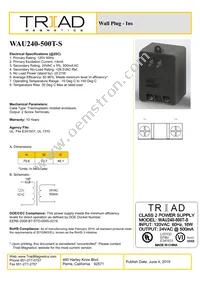 WAU240-500T-S Datasheet Cover