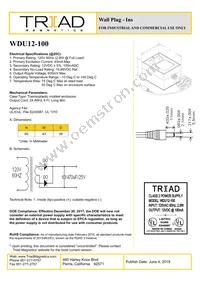 WDU12-100 Datasheet Cover