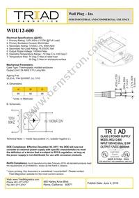 WDU12-600 Datasheet Cover