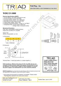 WDU15-1000 Datasheet Cover