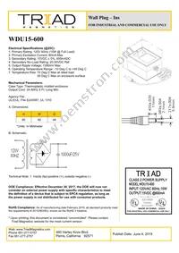 WDU15-600 Datasheet Cover