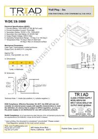 WDU18-1000 Datasheet Cover