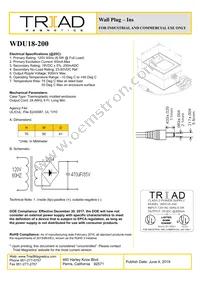 WDU18-200 Datasheet Cover