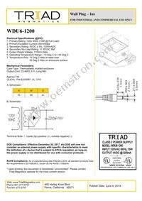 WDU6-1200 Datasheet Cover