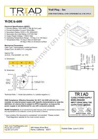 WDU6-600 Datasheet Cover