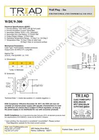 WDU9-300 Datasheet Cover