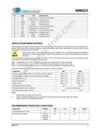 WM8231GEFL/V Datasheet Page 7