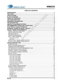 WM8235GEFL/RV Datasheet Page 3