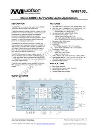 WM8750CLSEFL/R Datasheet Cover