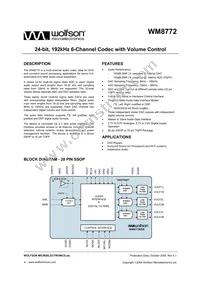 WM8772SEDS/RV Datasheet Cover