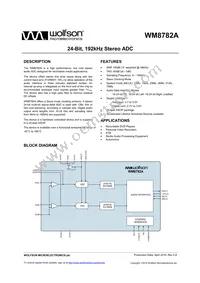 WM8782ASEDS/RV Datasheet Cover