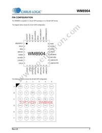 WM8904CGEFL/RV Datasheet Page 7
