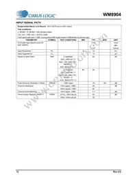 WM8904CGEFL/RV Datasheet Page 12