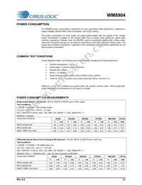 WM8904CGEFL/RV Datasheet Page 21