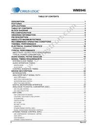 WM8946ECS/R Datasheet Page 2