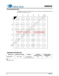 WM8946ECS/R Datasheet Page 6