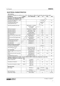 WM8952ECS/RV Datasheet Page 7