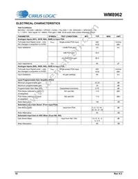 WM8962ECS/R Datasheet Page 10