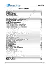 WM8974CGEFL/RV Datasheet Page 2