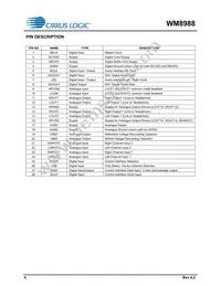 WM8988LGECN/V Datasheet Page 4