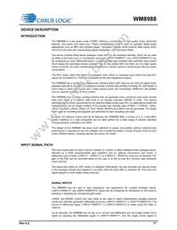 WM8988LGECN/V Datasheet Page 17