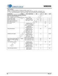 WM8998ECS/R Datasheet Page 22