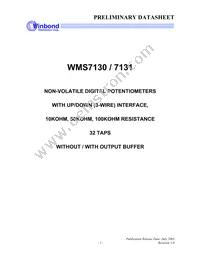 WMS7131100S Datasheet Cover