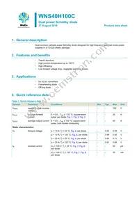 WNS40H100CQ Datasheet Cover