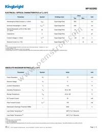 WP1503SRD Datasheet Page 2