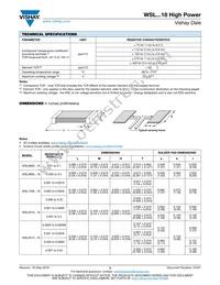 WSL2512R0290FEA18 Datasheet Page 2