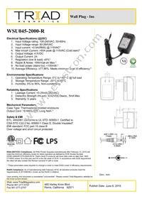 WSU045-2000-R Datasheet Cover