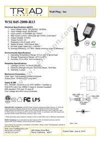 WSU045-2000-R13 Datasheet Cover