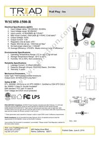 WSU050-1500-R Datasheet Cover