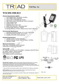 WSU050-1500-R13 Datasheet Cover